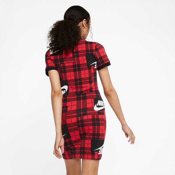 nike plaid bodycon dress